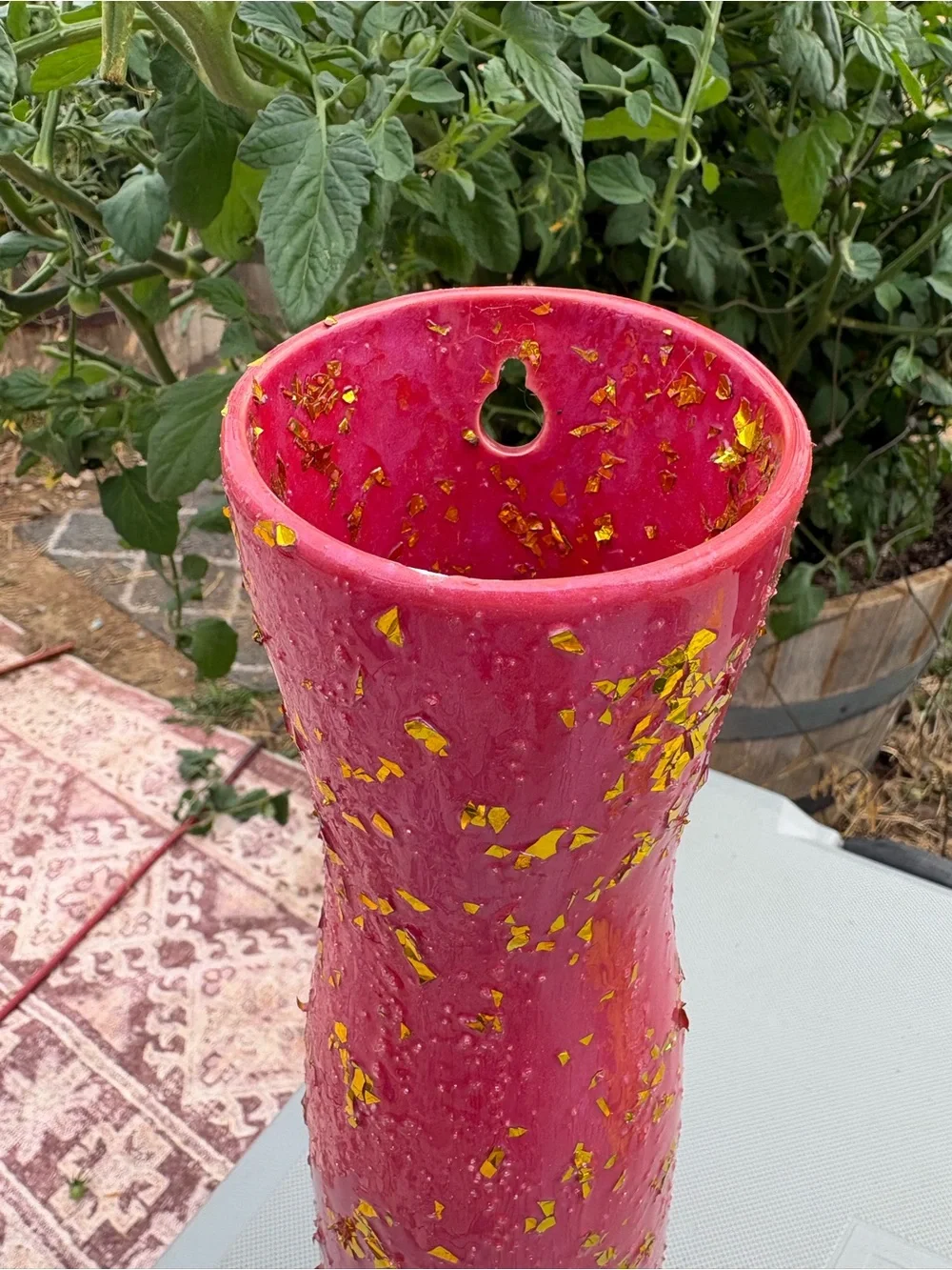 Handmade Gold & Pink Vase